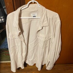 American Eagle Outfitters Cream Shirt Jacket